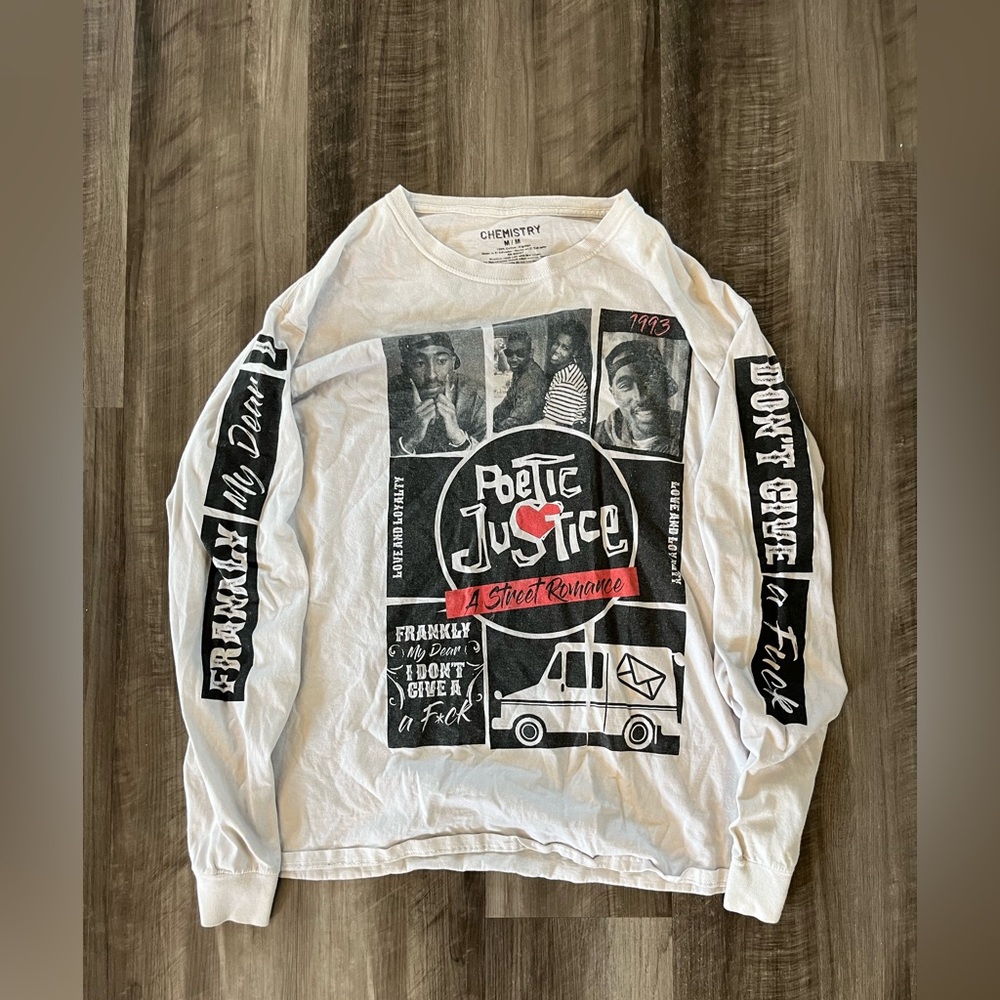 Chemistry White Poetic Justice Long Sleeve Tee